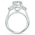 thumbnail image 3 of Empire Jewelry Classic 2 Ct Cushion Cut Moissanite Engagement Ring - Moissanite Stone in 14K White Gold Plated Ring - Prong Set for Maximum Sparkle - 9th Year Anniversary Gifts for Women's, 3 of 4