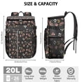 thumbnail image 3 of Travel Cooler Bag - Pioneer Flower Floral Print Pattern Camping Beer Cooler Backpack with Bottle Opener- Waterproof Insulated Picnic Backpacks - Cooler Bag for Beach, 3 of 6