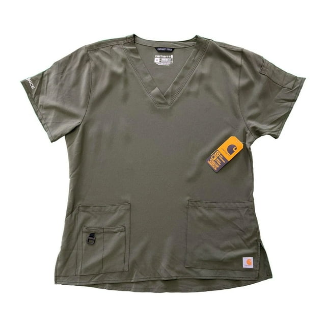 Carhartt Haut Uni à Col en V Robuste Flex pour Femmes avec Poche et Anneau en D (M03)