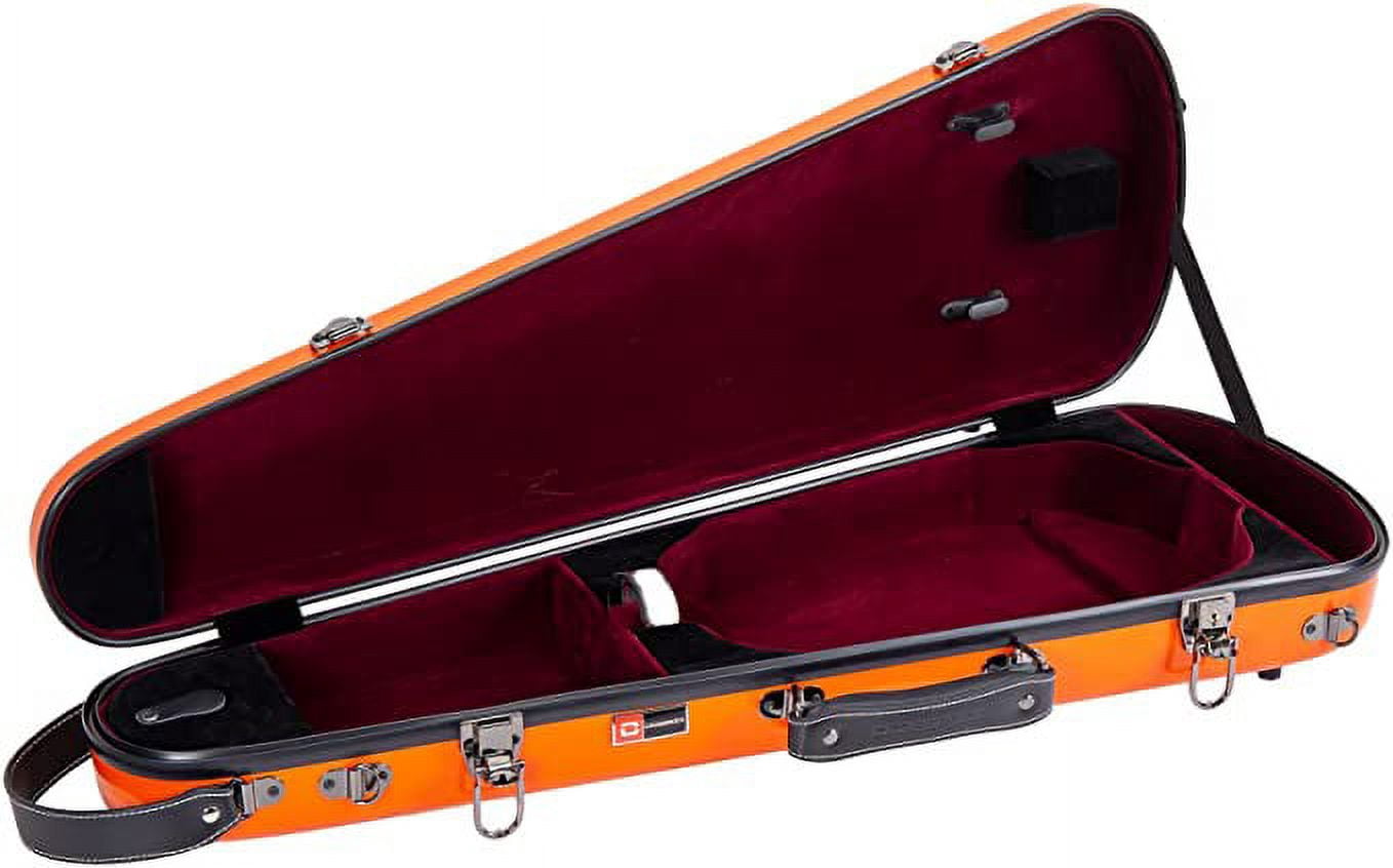 Crossrock 4/4 Size Violin Fiberglass Case with High Quality Velvet Lining