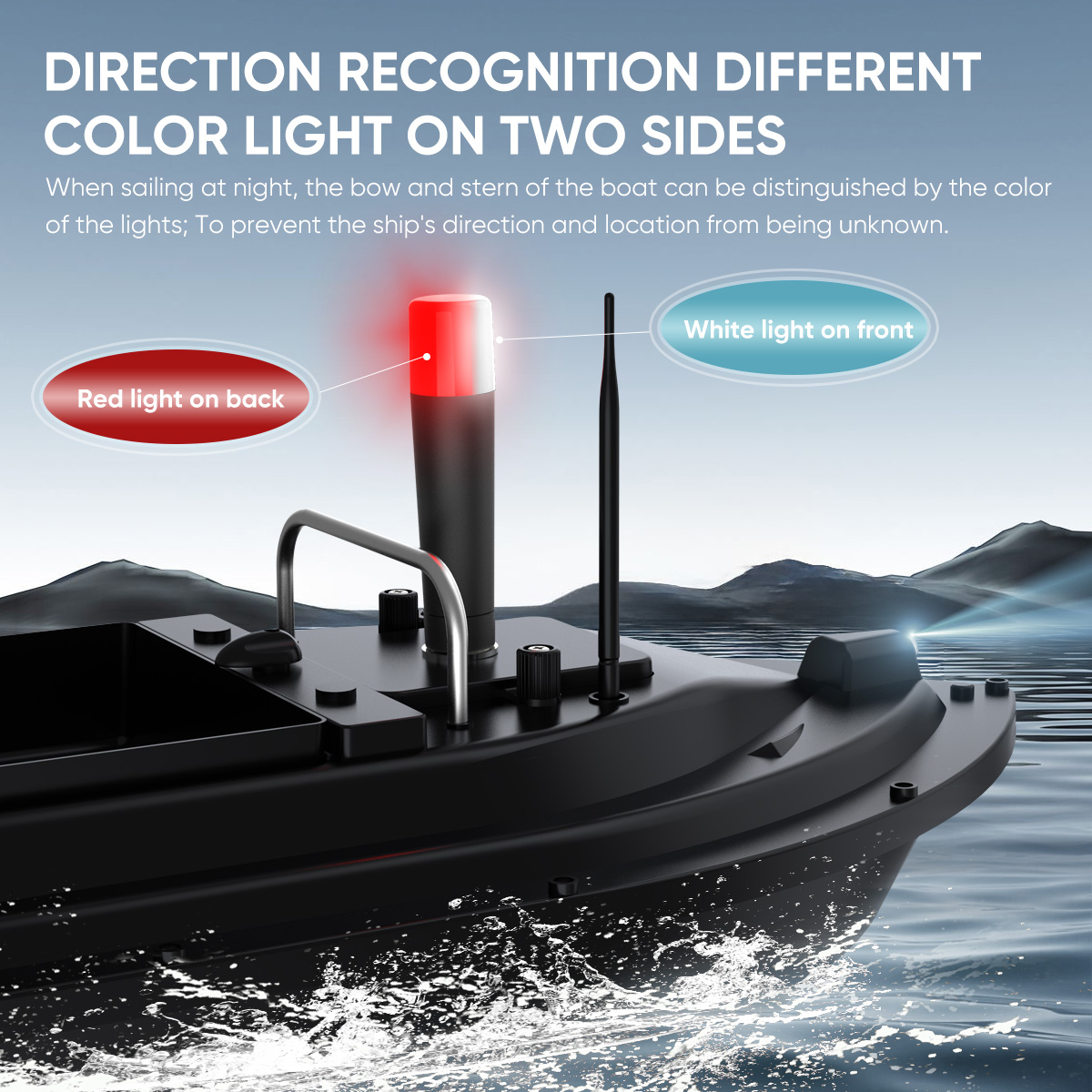 Pactrade Marine Boat Combo Deck Floodlight With Masthead Navigation Light – 12V