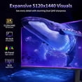 thumbnail image 3 of Deco Gear 49" 120Hz Gaming Monitor, DQHD 5120x1440, Curved Monitor for Computer, 32:9, 1ms MPRT, USB-C 65W, Built-In KVM, HDR, Adaptive Sync, 3 of 10
