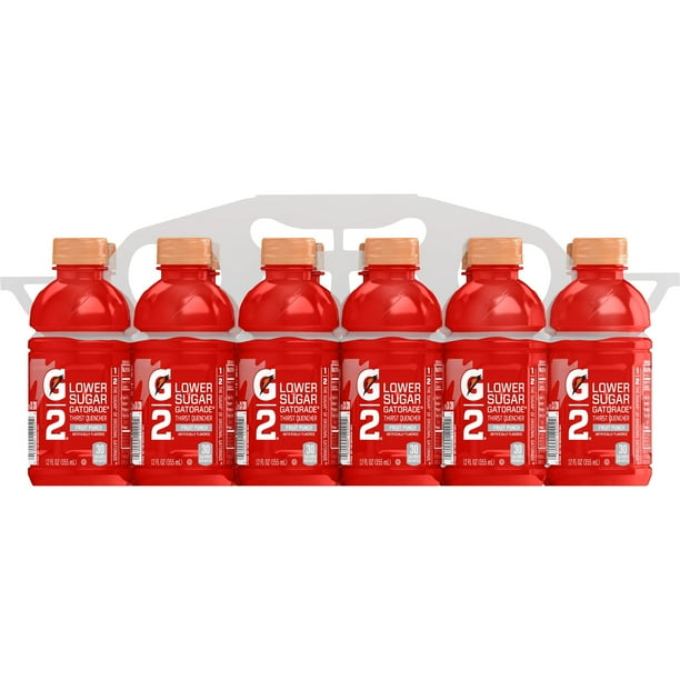 Gatorade G2 Thirst Quencher Lower Sugar Sports Drink, Fruit Punch, 12