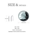 thumbnail image 5 of Midir&Etain S925 Sterling Silver Small Hook Earrings for Women Linear Threader Small Hook Earrings Curved Hypoallergenic Earrings Cubic Zircon Jewelry Birthday Gifts for Women, 5 of 7