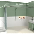 thumbnail image 5 of L Shaped Shower Curtain Rod,28-39 X 43-67 Inch Curved Shower Rod,Adjustable Shower Rods for Bathroom,Stainless Drilling Shower Curtain Rods with 18 Ring Hooks,for Bathroom Tub Dressing Room, 5 of 6