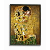 Stupell Industries Patterned Gold Green Classic Figure Painting Black Framed Art Print Wall Art, 11x14, by Gustav Klimt