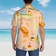 thumbnail image 4 of Fuzoiu Scandinavian Style Hygge Print Hawaiian Shirt for Men, Summer Beach Casual Short Sleeve Button Down Shirts, Men’s Beach Summer Shirts with Pocket,3X-Large, 4 of 7