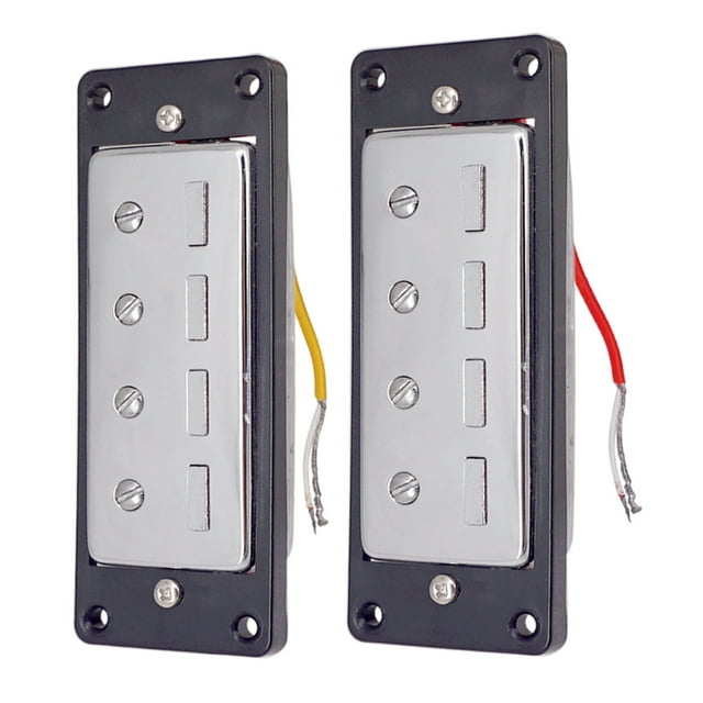 lionlar 2Pcs Guitare Manche / Chevalet Micro à Double Bobine Micro pour 4 Ème Basse Électrique
