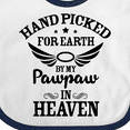 thumbnail image 4 of Inktastic Handpicked for Earth by My Pawpaw in Heaven with Angel Wings Boys or Girls Baby Bib, 4 of 4