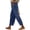 Blue, variant on Fgvctg Linen Pants Women 2026 Summer Flowy Wide Leg Cotton Linen Pants Travel Elastic Waist Palazzo Drawstring Long Trouser Lightweight Beach Lounge Trousers Clothes with Pockets White L