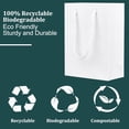 thumbnail image 5 of 10Pcs Thickened Kraft Paper Bags White Paper Gift Bags Shopping Bags with Handles Recyclable Goody Bags for Gift Birthday Wedding Party Celebrations 4.72×2.36×6.3 Inch, 5 of 6
