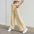 thumbnail image 2 of Gibobby Straight Leg Sweatpants for Women High Waisted Baggy Wide Leg Sweat Pants with Pocket(Khaki,XXL), 2 of 9