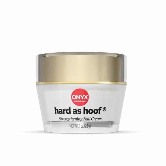 ONYX Professional Hard As Hoof Nail Strengthening Cream, for Damaged Nails & Cuticles, Vanilla Coconut Scented, 1 oz.