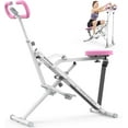 thumbnail image 3 of Sportsroyals Pink Squat Machine for Home,Rodeo Core Exercise Machine,330lbs Foldable,Adjustable 4 Resistance Bands,Ride & Rowing Machine for Botty Glutes Butt Thighs,Ab Back/Leg Press Hip Thrust…, 3 of 8