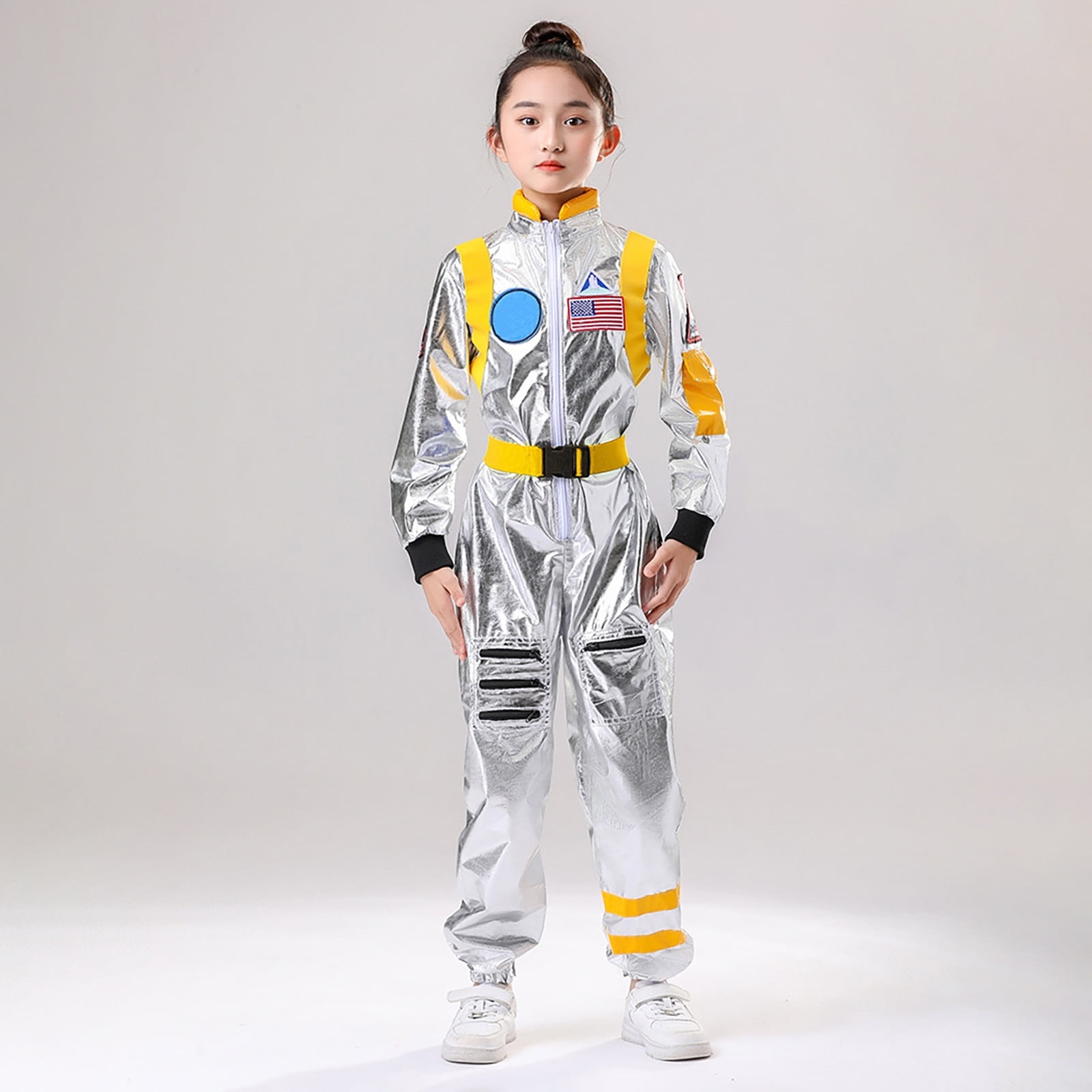RMGVDSD Kids Astronaut Outfit for Boys Girls Space Jumpsuit Astronaut Carnival Onesie Performance Clothes Coming Home Outfit
