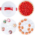 thumbnail image 4 of 10 Inch Portable Pie Carrier with Lid and Tray 3-In-1 Round Cupcake Container Egg Holder Muffin Tart Cookie Keeper Food(Red), 4 of 4