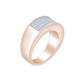 thumbnail image 3 of AFFY 1 Carat(Cttw) Baguette & Princess Cut White Natural Diamond Men's Anniversary Band Ring In 14k Solid Rose Gold Ring Size-10, 3 of 3