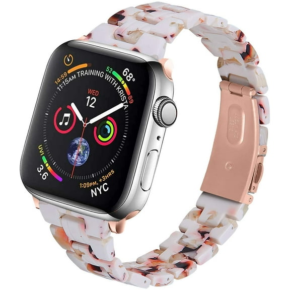 EIKODO-Compatible With Apple Watch Band 49mm 46mm 45mm 44mm 42mm 41mm 40mm 38mm Thin Light Resin Strap Bracelet With Stainless Steel Buckle Replacement For iWatch Series SE Series 10 9 8 7 Ultra 6 5