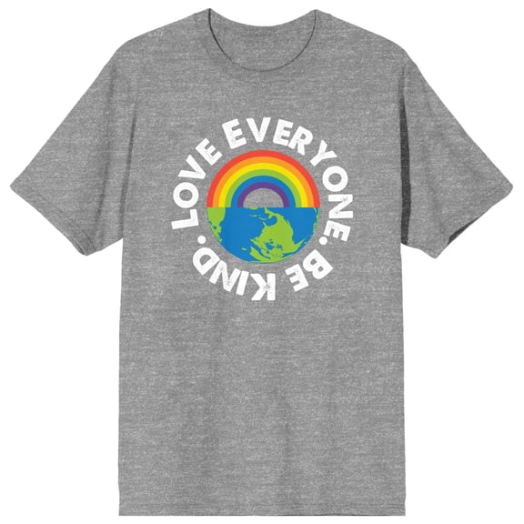 Pride - Love Everyone, Be Kind Heather Grey T-Shirt