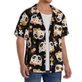 thumbnail image 4 of Xecao offers the Flower Fox for Men's Casual Short-sleeved Shirt, a button-up collared shirt with a pocket, perfect for beach vacations and yacht travel in the Large size., 4 of 7