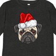 thumbnail image 4 of Inktastic Christmas Pug Dog Santa Boys or Girls Long Sleeve Toddler T-Shirt, 4 of 5