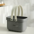 thumbnail image 2 of Grey Grey Bath Storage Basket Portable Shower Caddy Abs Plastic Organizer With Handle For Bathroom Essentials, 2 of 6