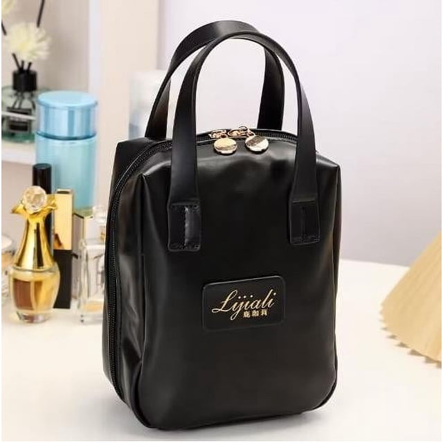 Fiudx Bolsa de Maquillaje, Elegante Estuche Cosmético En Diseño de Conchas, Organizador de Belleza Portátil para Viajes, Tela Resistente Impermeable, Ideal Como Regal Diario, Accesorio de Moda para M