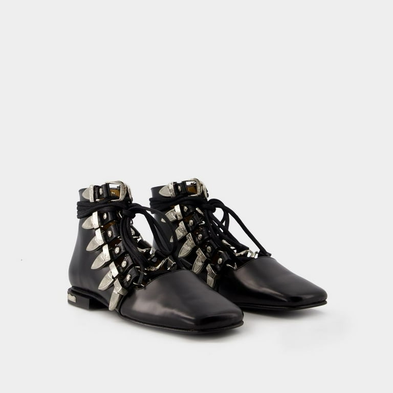 【関税込み】Aj1284 Ankle Boots - Toga Pulla - Leather - Blac Toga Pulla Ankle Boots - Leather - Black Black (Women's