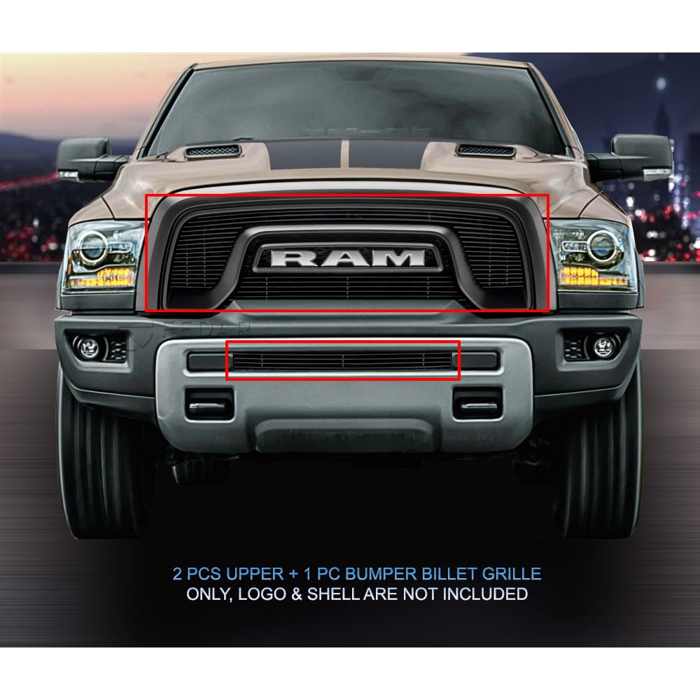 Fedar Billet Grille Insert Combo For 20152017 Dodge RAM Rebel 1500