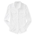 thumbnail image 2 of Camiseta de punto con botones Aeropostale Camisa con botones color blanco pequeña, 2 of 2