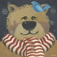 thumbnail image 2 of Phillips, Anita 15x15 Gold Ornate Wood Framed with Double Matting Museum Art Print Titled - Christmas Bear, 2 of 4