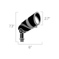 thumbnail image 2 of Kichler 1601827 23W Adjustable Lumen Led Accent Light - Black, 2 of 2