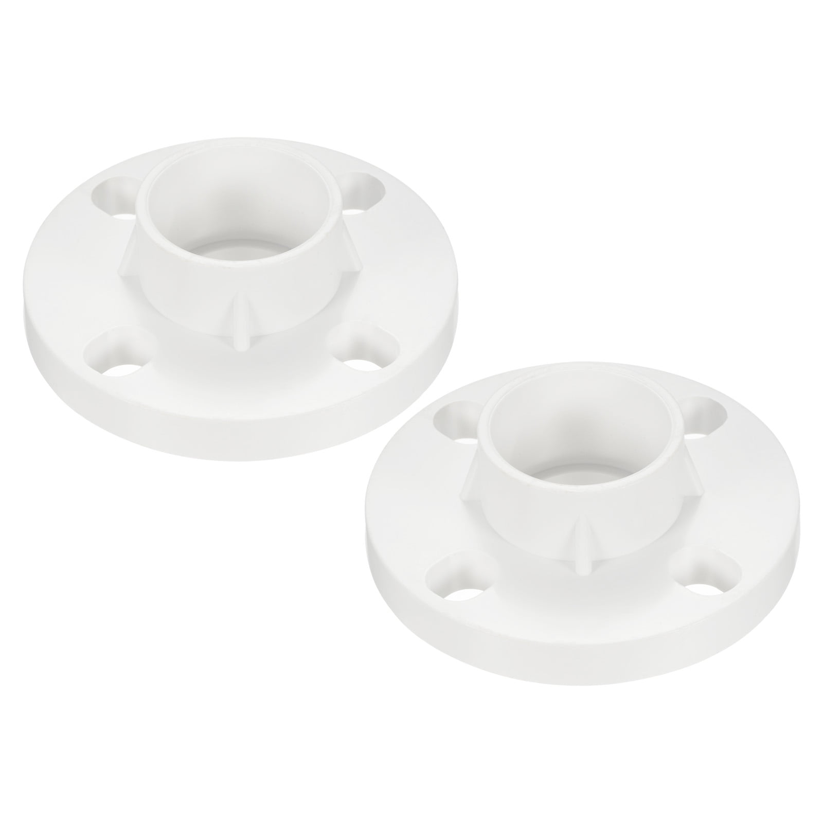 Uxcell 50mm/2 Inch PVC Pipe Fitting, 2 Pack Flange Pipe Socket Coupling