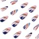 thumbnail image 3 of 24-Pack Women's Wear Nails Oval Multicolor Lines Blue Brown Colorblock Waves for Summer DIY Manicure Tools Full Coverage Nail Stickers, 3 of 5