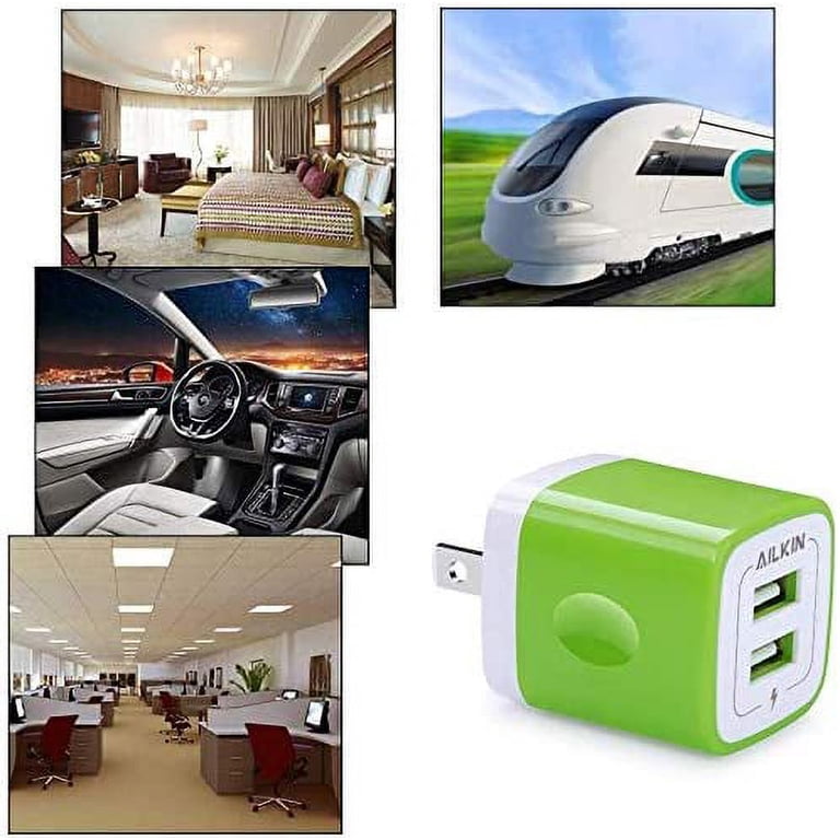 Ailkin 3-Pack USB Dual Port Wall Charger Blocks photo 2