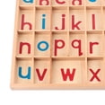 thumbnail image 2 of Materiales de aprendizaje de idiomas con alfabeto móvil, juguetes educativos Montessori de madera 5 paquetes de letras, 2 of 9