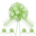 thumbnail image 1 of 12 piezas de grandes lazos de tirón de 8.7 pulgadas para cestas de boda en verde claro, 1 of 1