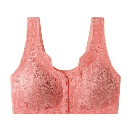 SEMPAI Push Up Bra for Women Full Coverage Seamless Full Figure Bras Elder Front Closure Comfort Lightweight No Wire Everyday Bra Seamless Bra