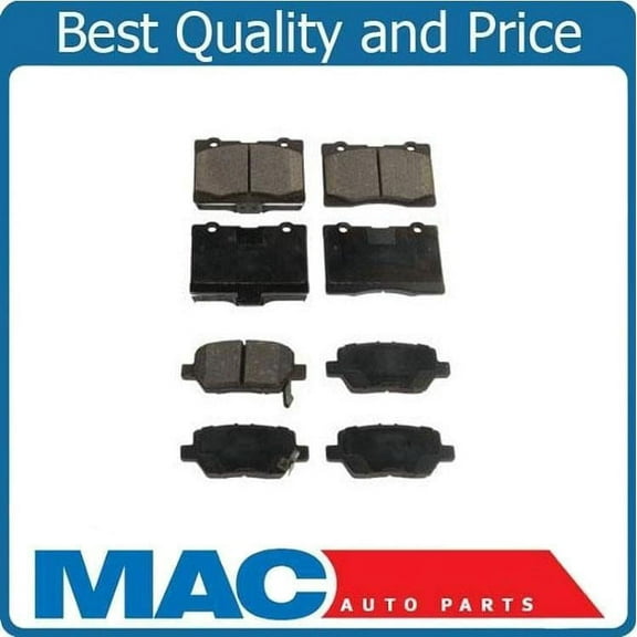 For 2005-2012 Acura RL Dash4 Ceramic Front & Rear Ceramic Brake Pads