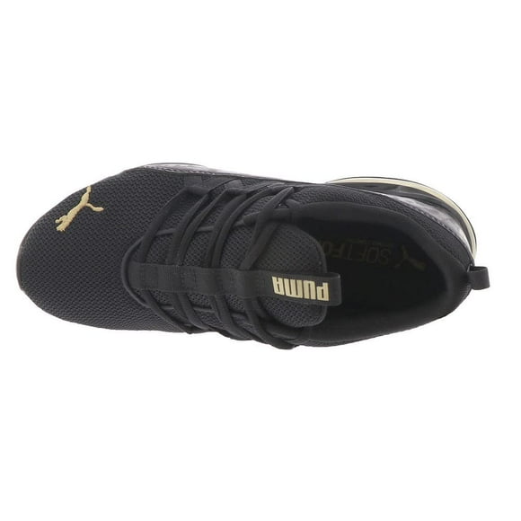 PUMA Women's Riaze Prowl Running Shoe, Black/Leopard/Team Gold, 10