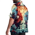 thumbnail image 3 of Love Men's Short Sleeve Casual Printed Button Down Beach Shirt - Summer Hawaiian Top, 3 of 6