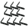 thumbnail image 3 of unbranded  10 Pcs Stainless Steel Black Right Angle Bracket Corner Code Shelving Fold Shelf, 3 of 8