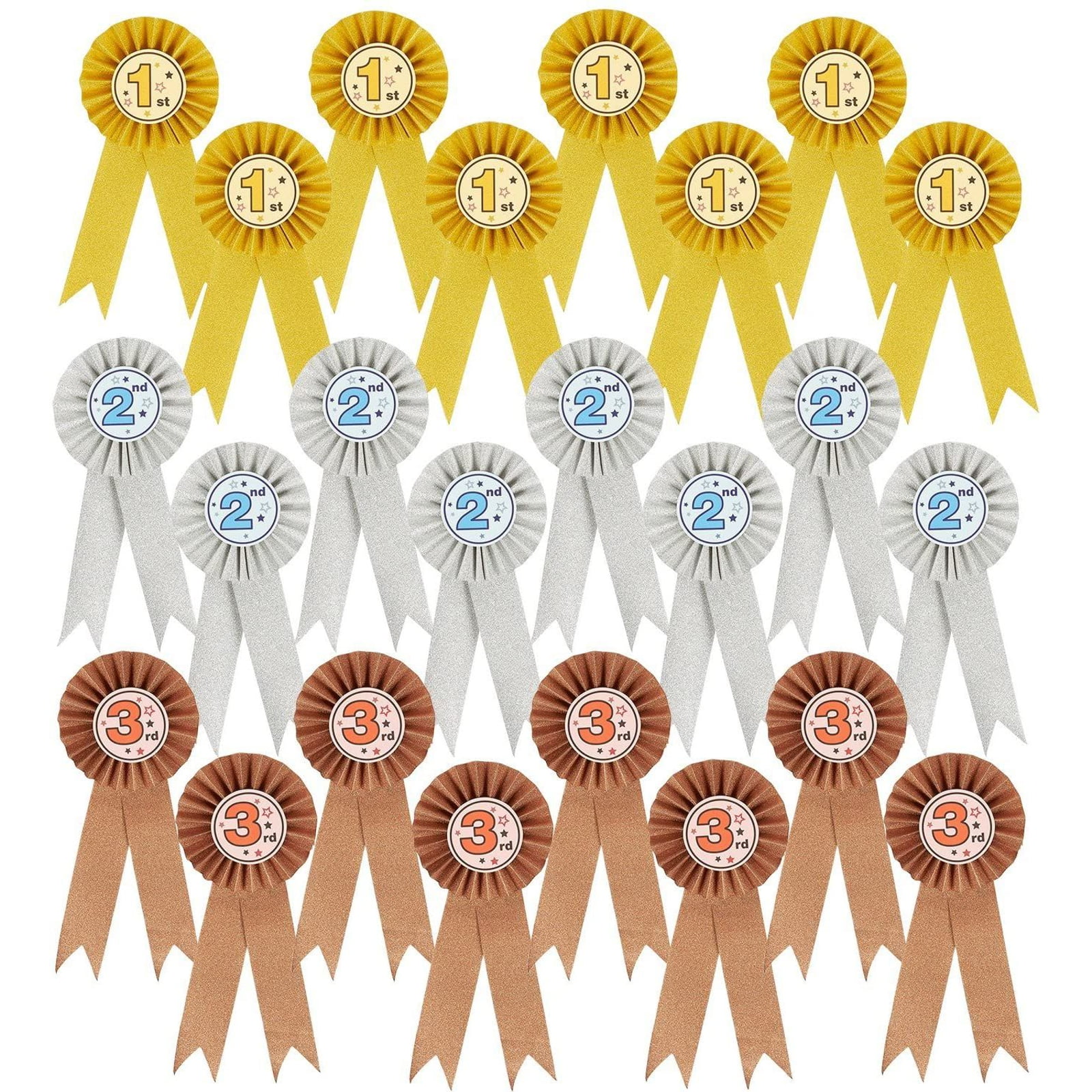 Show Rosettes 10 Sets 1st-4th Dog/Horse Show Event Schools Award FREE POSTAGE
