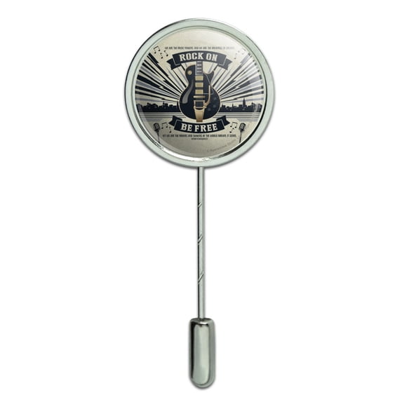 Guitar Rock On Be Free Stick Pin Stickpin Hat Brooch
