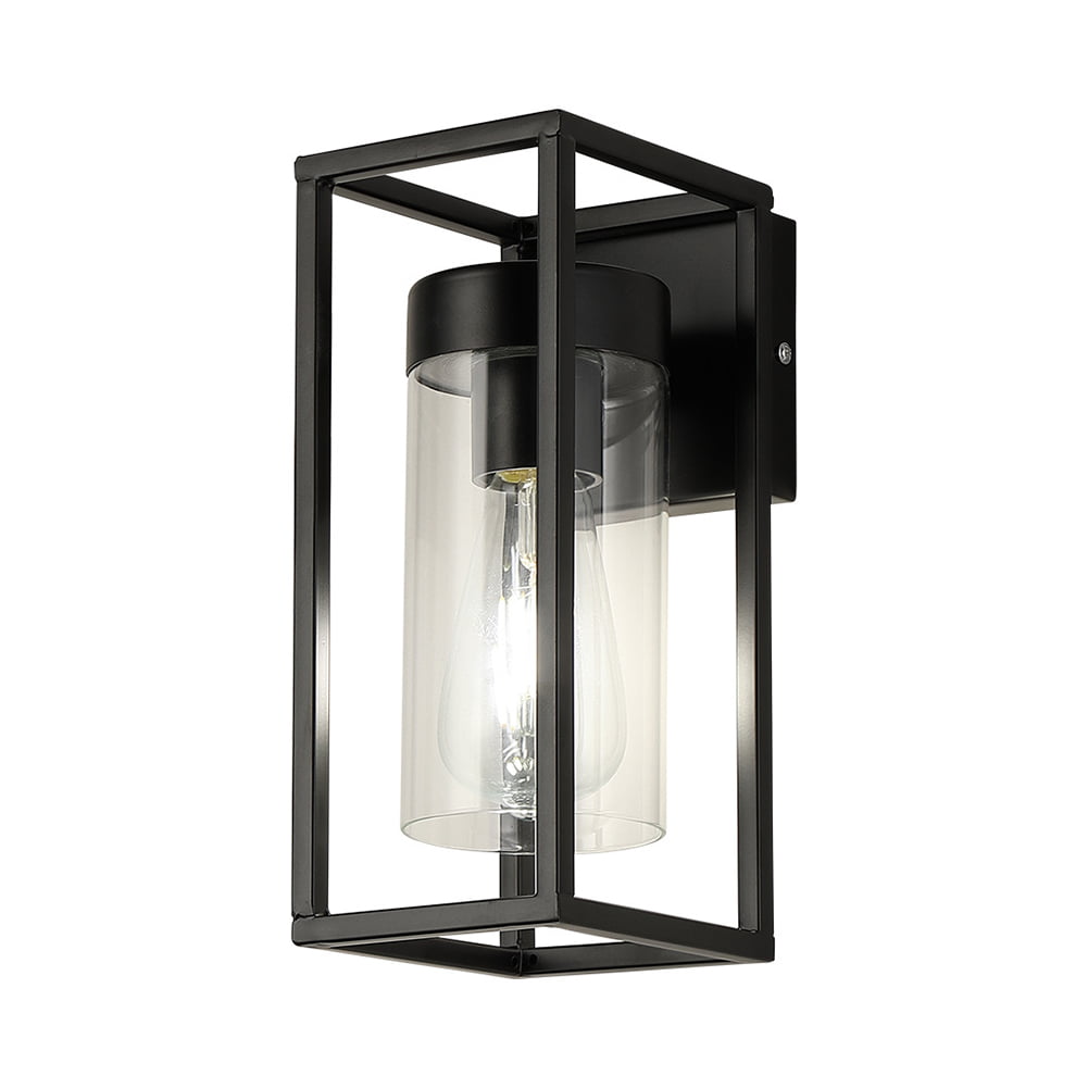 Retro Loft Style Industrial Glass Lantern Wall Sconce Outdoor Wall Light 18" 
