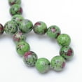 thumbnail image 3 of Round Dyed Natural Gemstone Bead Strands Imitation Ruby in Zoisite Beads Strands 10~11mm Hole: 1mm about 39pcs/strand 15.7 inch, 3 of 4