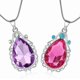 thumbnail image 3 of 2 Pcs Sofia the First Amulet and Elena Princess Necklace Twin Sister Teardrop Necklace Magic Jewelry Gift for Girls, 3 of 4
