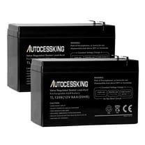 Autocessking 12V 9 Ah Sealed Lead Acid Battery, Rechargeable Batteries for Backup Power (2-Pack)