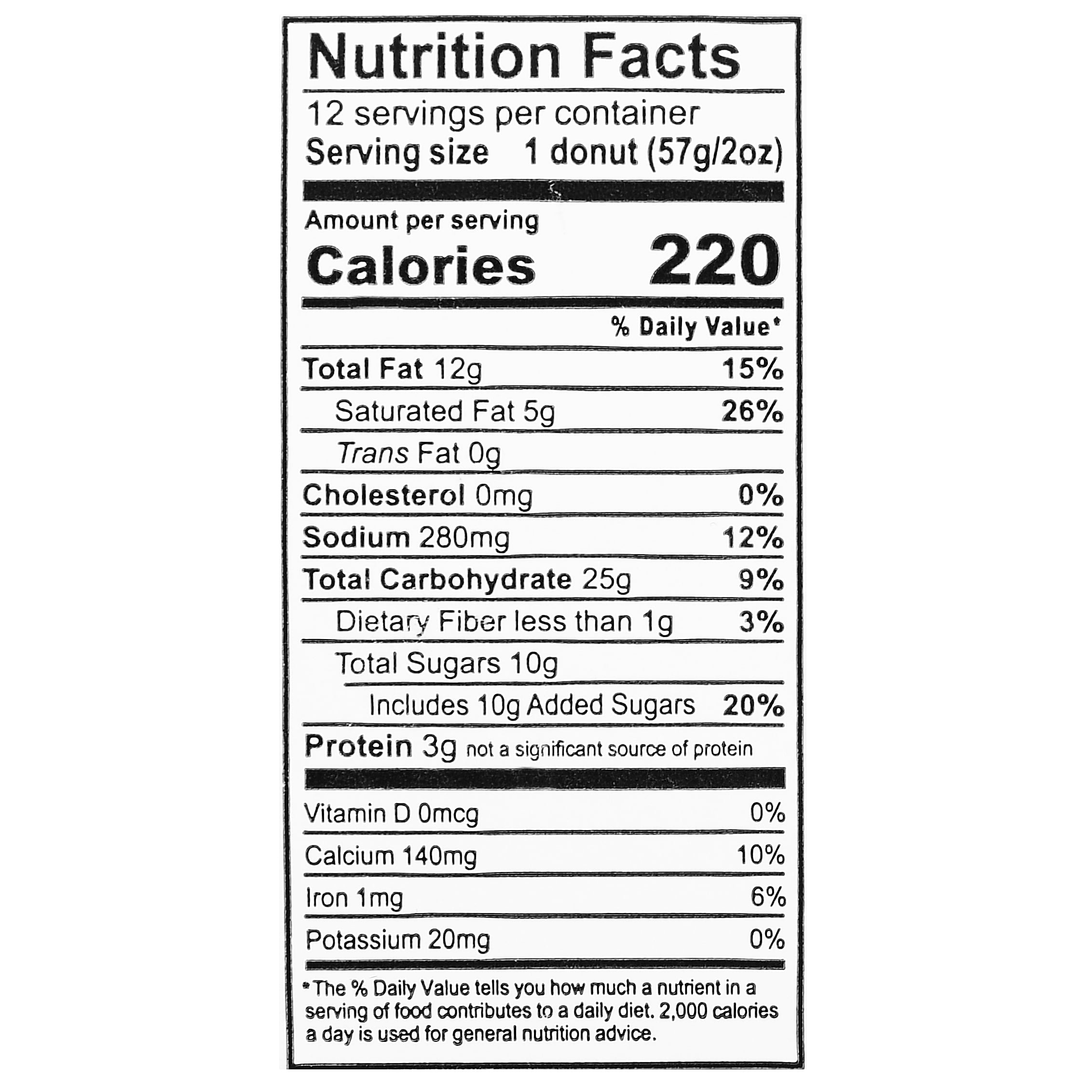 Glazed Donut Nutrition Facts Nutrition Ftempo