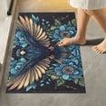 thumbnail image 2 of Wobogo Golden Winged Crow Pattern U-Shaped Toilet Bath Mat Set Super Soft Absorbent Quick Dry Memory Foam Non Slip Bathroom Rugs for Tub Shower and Single Sink, 2 of 9